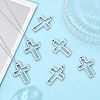 CHGCRAFT 12Pcs 304 Stainless Steel Open Back Bezel Pendants STAS-CA0001-66-3