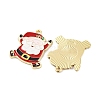 Christmas Theme Rack Plating Alloy Pendants X-FIND-M020-04G-02-2