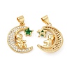 Brass Micro Pave Cubic Zirconia Pendants KK-H441-23G-2