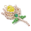 Beaded Tulip Charms PALLOY-MZ00449-02-3