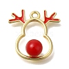 Christmas Theme Alloy Enamel Pendants ENAM-B025-01C-01G-1