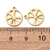 Hollow 304 Stainless Steel Pendants STAS-C176-04G-3