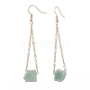 Irregular Raw Natural Gemstone Dangle Earrings EJEW-JE04849-3