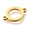 304 Stainless Steel Ring Links Connector Charms STAS-Q348-36G-2