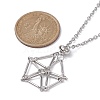 Stainless Steel Macrame Pouch Empty Stone Holder for Pendant Necklace Making NJEW-JN04532-02-5