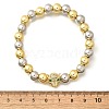 Brass Micro Pave Cubic Zirconia Beads Stretch Bracelets for Women Men BJEW-H201-01B-GP-5