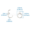 Brass Hoop Earring Findings KK-TA0008-03-NF-7