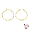 925 Sterling Silver Hoop Earrings EJEW-K258-03B-G-1