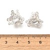 Brass Micro Pave Clear Cubic Zirconia Buttons KK-M312-25P-2