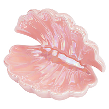 Shell Shape Ceramic Jewelry Plate AJEW-WH0016-35B