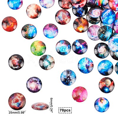 Glass Cabochons GGLA-R040-25mm-02-1