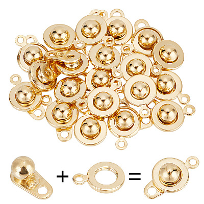 20Pcs 201 Stainless Steel Snap Clasps STAS-GO0001-18G-1