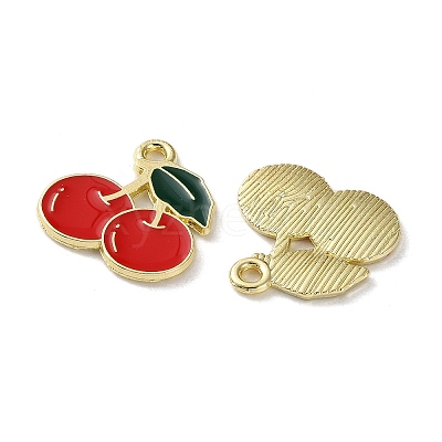 Fruit Alloy Enamel Charms PALLOY-S058-01LG-10-1