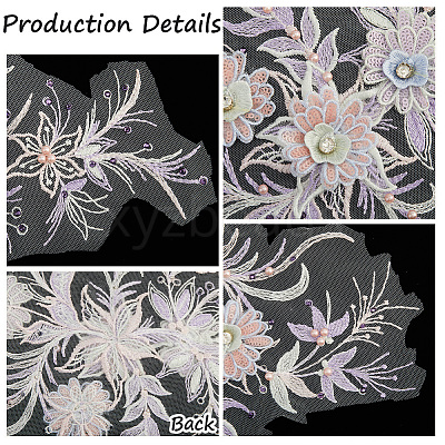 Polyester Acrylic Rhinestones Applique embroidery ABS Sequins FIND-WH20019-165A-03-1