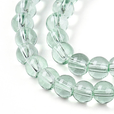 Baking Paint Transparent Glass Beads Strands DGLA-N006-6mm-08-1