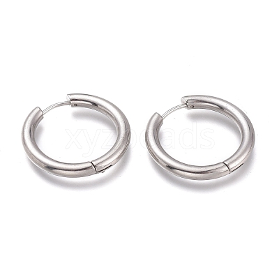 Tarnish Resistant 201 Stainless Steel Huggie Hoop Earrings EJEW-L256-05Q-P-1
