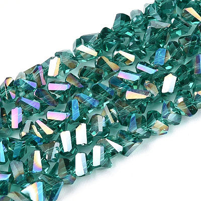Electroplate Transparent Glass Beads Strands LS-GLAA-N021-4mm-05-1