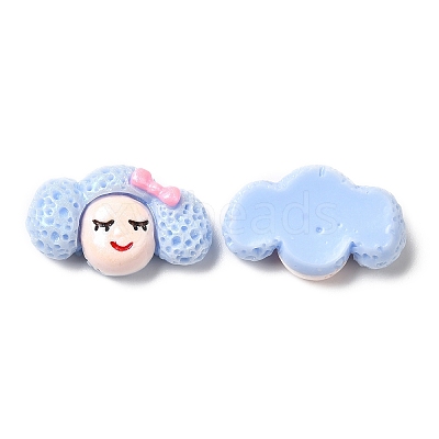 Opaque Resin Cabochons CRES-M017-02D-1