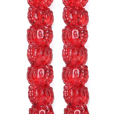 Electroplate Baking Paint Transparent Glass Beads Strands GL-CBA17FF-02D-1
