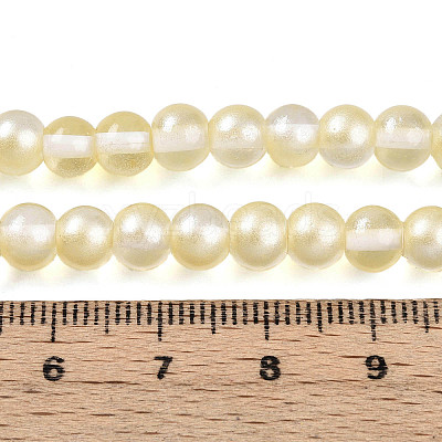 Baking Paint Transparent Glass Beads Strands DGLA-N011-6mm-02-1