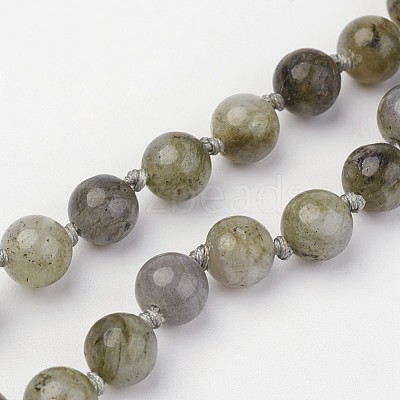 Labradorite Beaded and Gemstone Beaded Necklaces NJEW-P148-02-1
