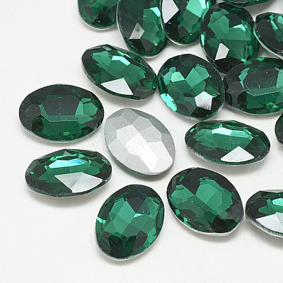Pointed Back Glass Rhinestone Cabochons RGLA-T080-6x8mm-15-1