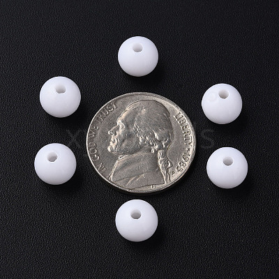 Opaque Acrylic Beads X-MACR-S370-C8mm-01-1