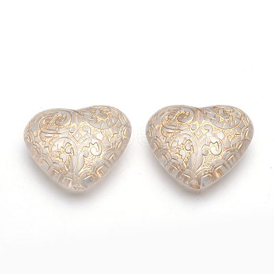 Plating Acrylic Beads PACR-S219-06-1