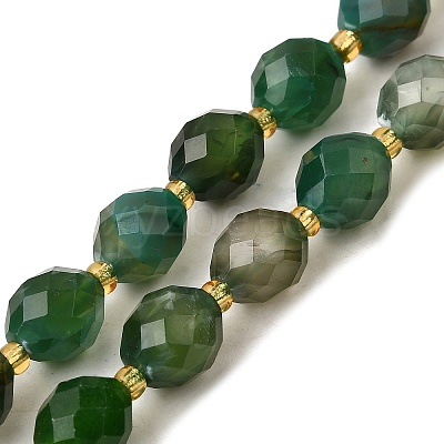 Natural Green Onyx Agate Beads Strands G-D305-B04-01-1