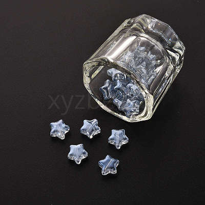 20Pcs Transparent Spray Painted Glass Beads GLAA-YW0001-14-1