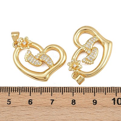 Brass Micro Pave Cubic Zirconia Pendants ZIRC-I367-12G-09-1