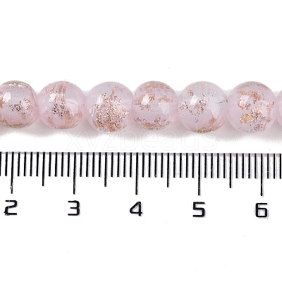 Handmade Gold Sand Lampwork Beads LAMP-Z009-01A-1