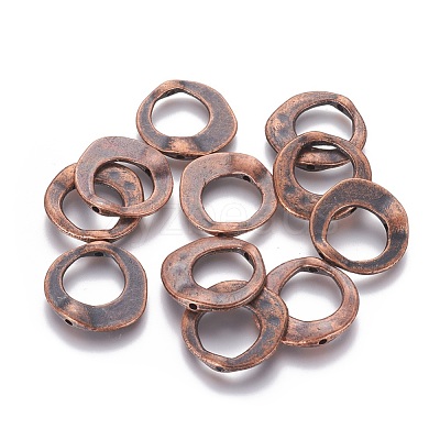 Tibetan Style Irregular Ring Bead Frames X-RLF10246Y-NF-1