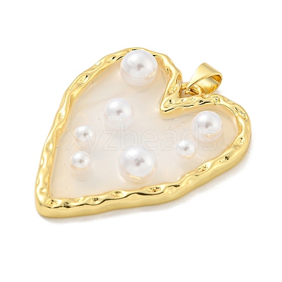 Rack Plating Brass & Epoxy Resin Pendants KK-C059-10B-G-1