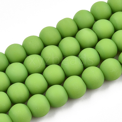 Opaque Glass Beads Strands GLAA-T032-P6mm-MD06-1