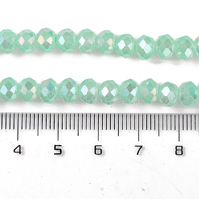 Baking Electroplate Glass Beads Strands DGLA-A039-J8mm-B07-1