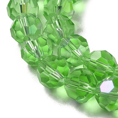 Electroplate Transparent Glass Beads Strands EGLA-A035-T10mm-L09-1