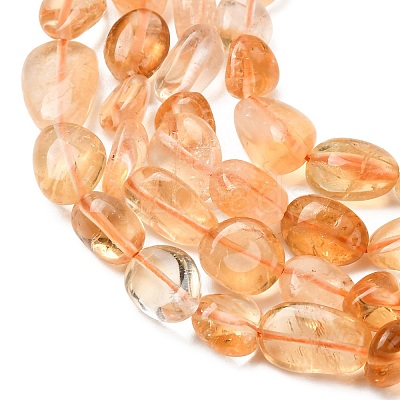 Heated Natural Citrine Beads Strands G-L608-A09-02-1