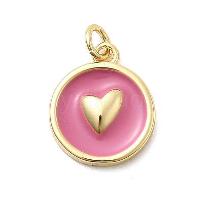 Brass Enamel Pendants KK-P338-35B-G-1