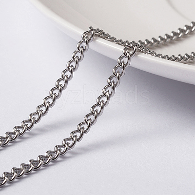 Tarnish Resistant 304 Stainless Steel Twisted Chains Curb Chains CHS-H007-38P-1