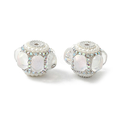 Sparkling Acrylic Rhinestone Beads CLAY-NH0003-01S-04-1