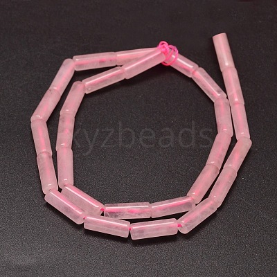 Natural Rose Quartz Column Beads Strands G-F247-08-1