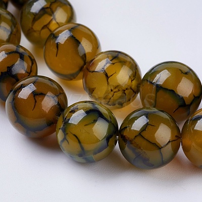 Natural Dragon Veins Agate Beads Strands X-G-G515-10mm-02A-1