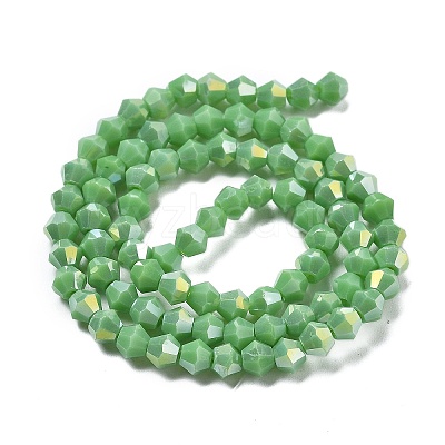Opaque Solid Color Electroplate Glass Beads Strands EGLA-XCP0001-12B-1