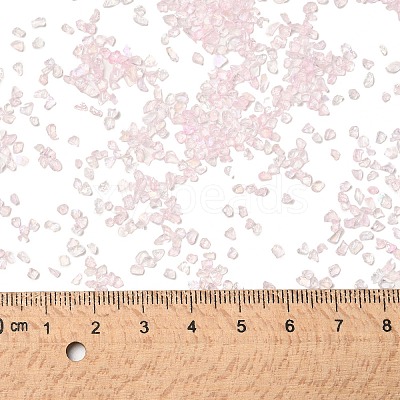 Transparent Electroplate Crushed Glass Craft GLAA-F123-03-1
