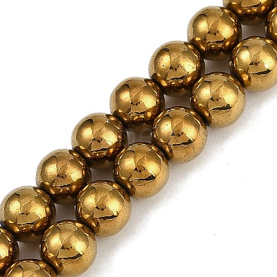 Electroplated Synthetic Magnetic Hematite Beads Strands G-G174-L01-05-1