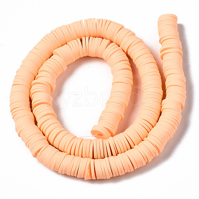 Handmade Polymer Clay Beads Strands CLAY-R089-8mm-148-1