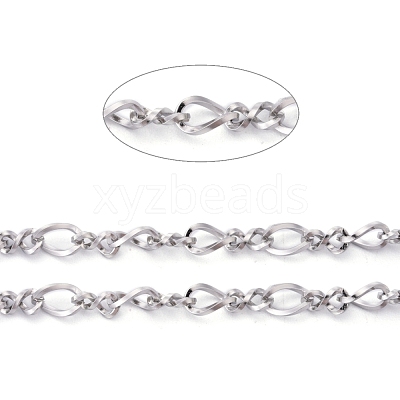 Tarnish Resistant 304 Stainless Steel Figaro Chains CHS-L001-138-0.8mm-1