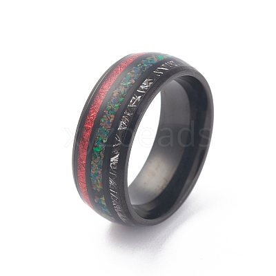 Ion Plating(IP) 304 Stainless Steel Shell Cuff Ring for Women LS-RJEW-M014-01B-D-1
