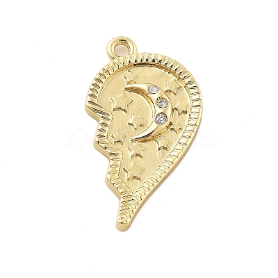 Brass Micro Pave Cubic Zirconia Pendants KK-L228-25B-G-1